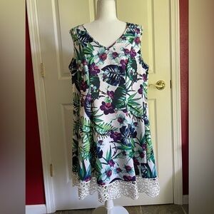 Donna Ricco Floral Print Midi Dress
